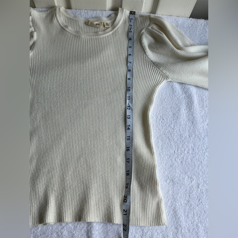 RD Style Cream Ribbed Knit Top - Picture 7 of 11